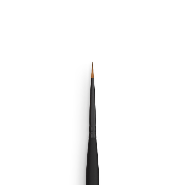 Round Synthetic Brush No. 2/0 - Detail
