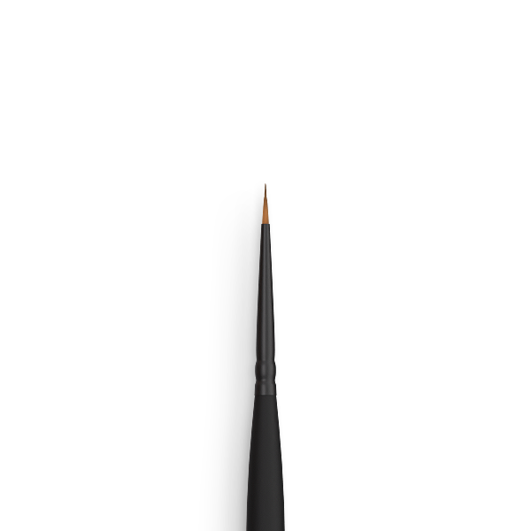 Round Synthetic Brush No. 3/0 - Detail